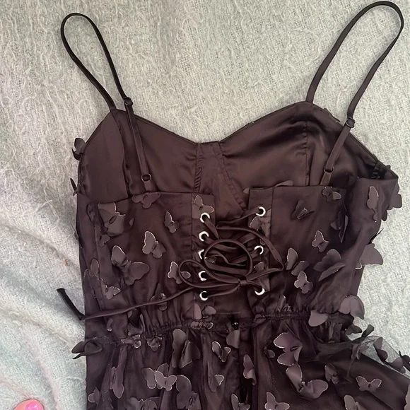 Betsey Johnson Black Butterfly Maxi Dress - Picture 4 of 5